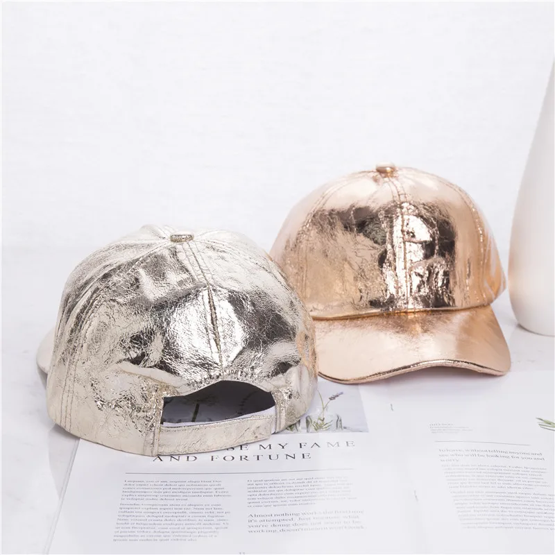 2021 Fashion Pop Fashion  Man Woman Gold Silver Champagne Sparkling Snapback Hats Unisex Outdoors Baseball Cap Gorro Adjustable