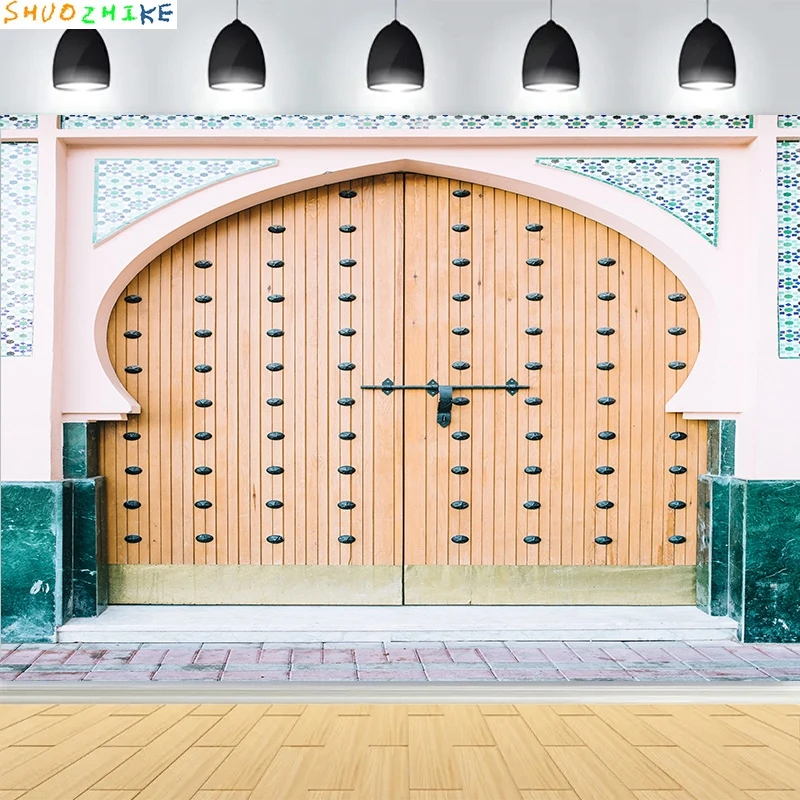 عيد الفطر التوضيح مع مسجد فانوس خلفيات للتصوير الفوتوغرافي الإسلامية الأضحى العربية قصر استوديو الصور خلفية MO-02