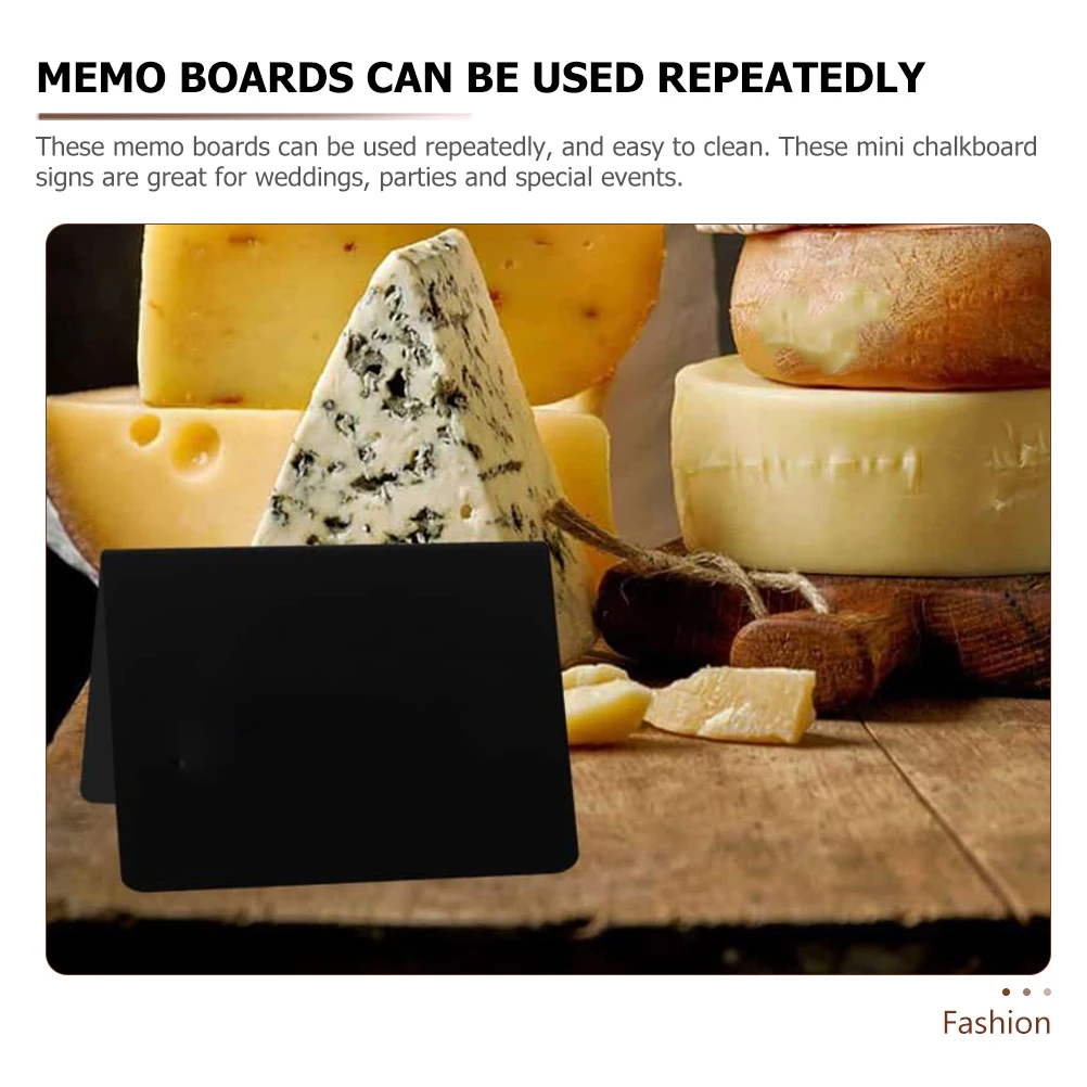 

10Pcs Standing Desktop Sign Boards Reusable Chalkboard Desktop Message Boards for Shops Restaurants Exhibitions