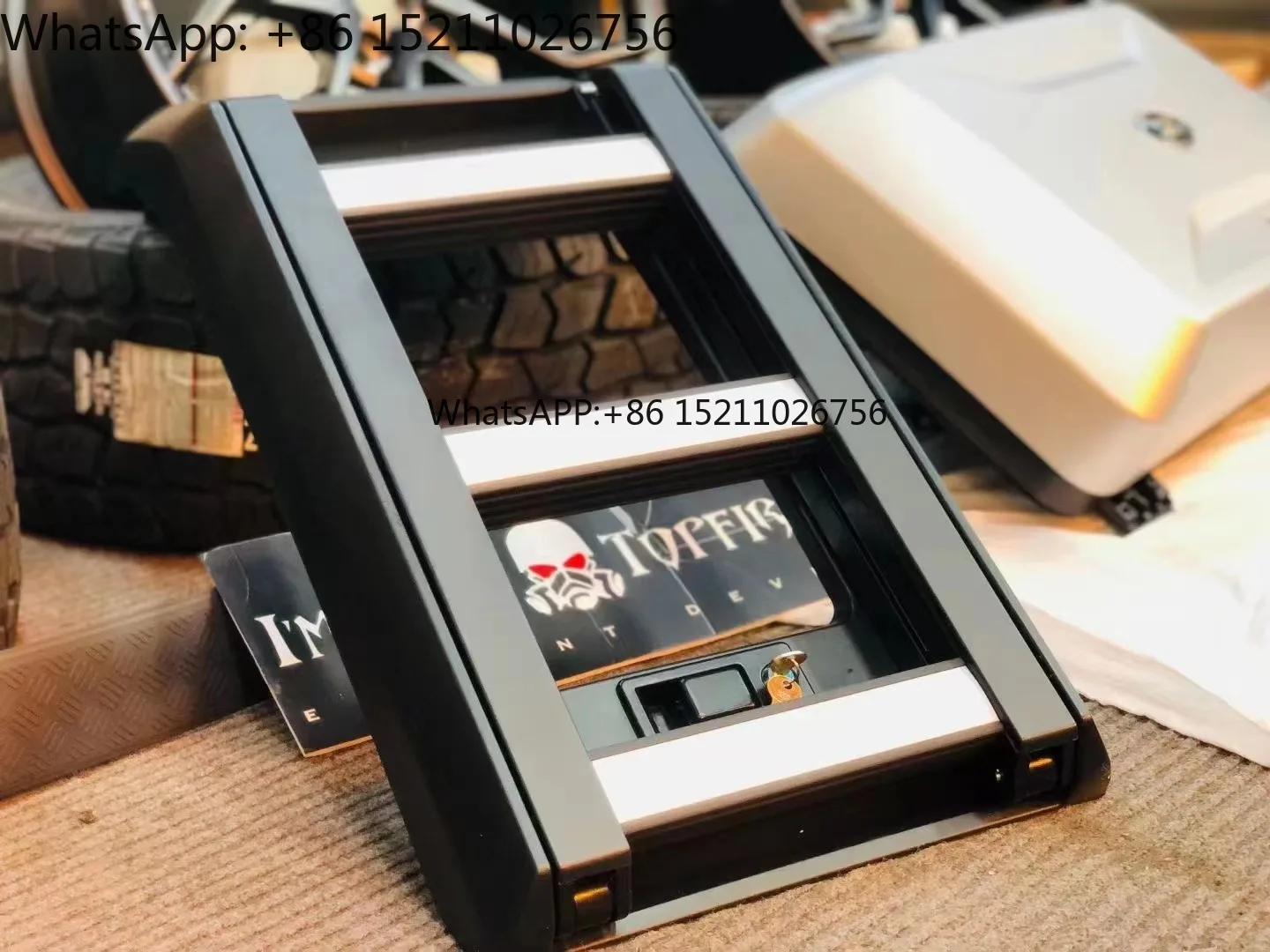 الصين المورد سيارة سلم خلفي الجانب للطي سلم الجانب سلم الباب الجانبي لاند روفر المدافع 90 110 #4