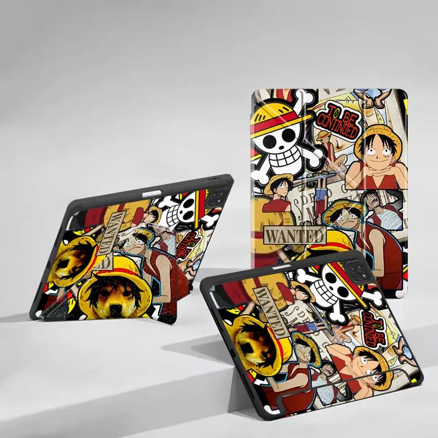 

One Piece Anime Holder Cover Tablet Case For iPad Pro 2025 Pro 11 10 9 8 7 th 12.9inch Air 4 5 M3 M2 M4 11inch Mini 6 7