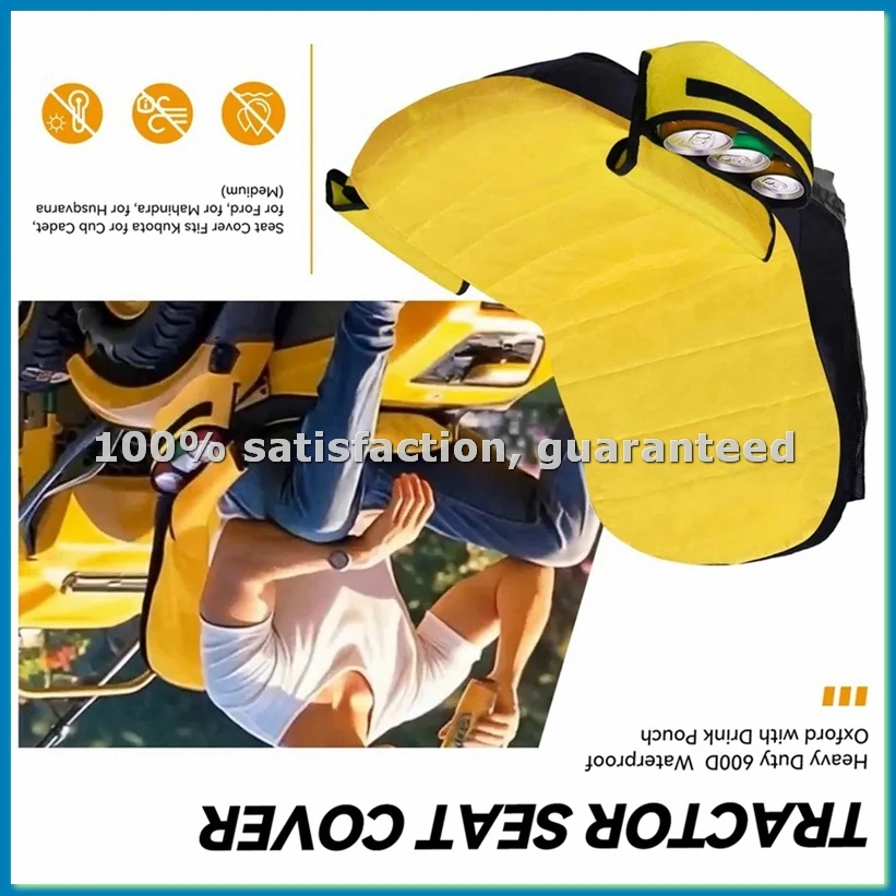 

Lawn Tractor Seat Cover with Storage Pockets Waterproof Seat Cover for Lawn Tractor-A33R