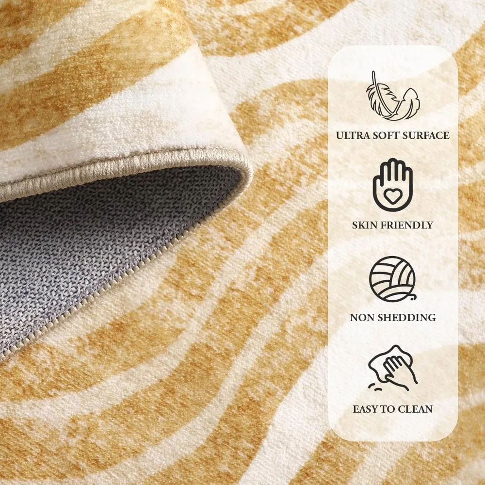 سجاد مطبوع عليه أمة الله مقاس 8 × 10 - سجاد ناعم وقابل للغسل في غرفة المعيشة ومنطقة الحضانة، سجاد رفيع للغاية غير قابل للانزلاق للأطفال