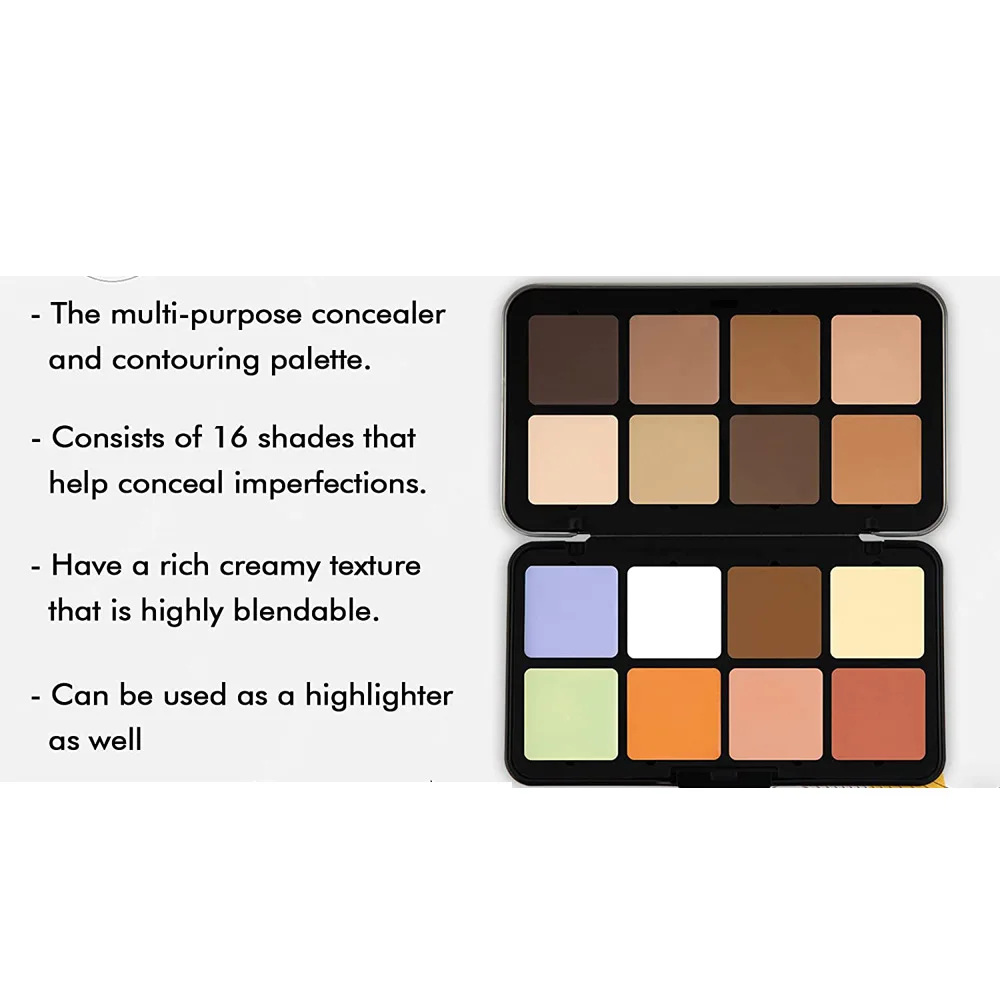 16 Colour PROFESSIONAL Makeup Conceal Correct Contour Palette Concealer Finishing Contour Eye Shadow Cream