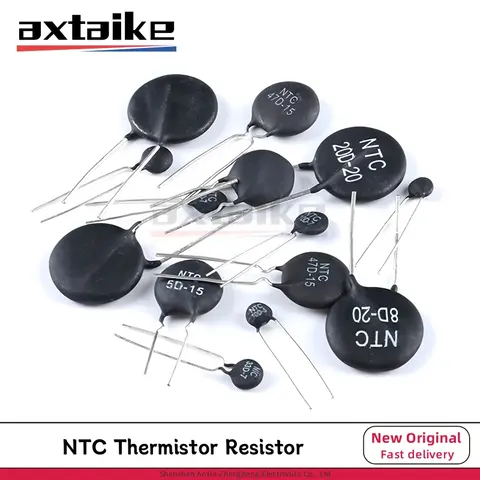10PCS NTC Thermistor Resistor Negative Temperature Coefficient 3D 5D 8D 10D 16D 20D 22D 33D 47D 10 16 20 22 Ohm 5 7 9 11 13 15
