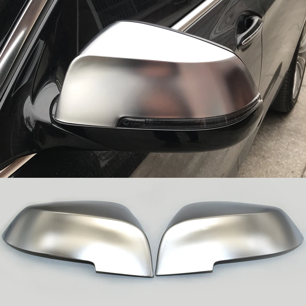 

Car Mirror Cover For BMW 1 2 3 4 series F20 F30 F31 F21 F22 F23 F32 F33 F34 F35 X1 E84 Matte Chrome Silver Rearview Mirror Cove