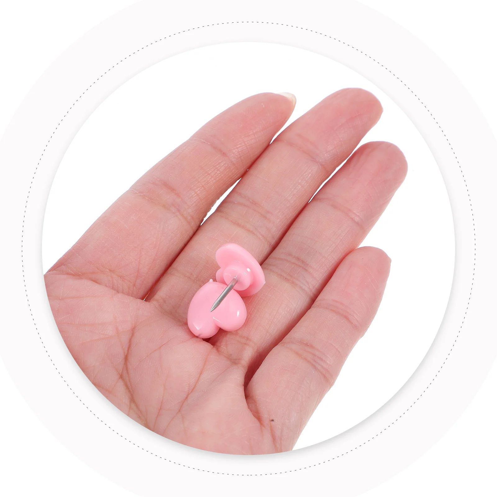 50Pcs Heart Push Pin Cute Thumbtacks for Notice Cork Board Bulletin Board Decorative Office Home Message Photo Marker