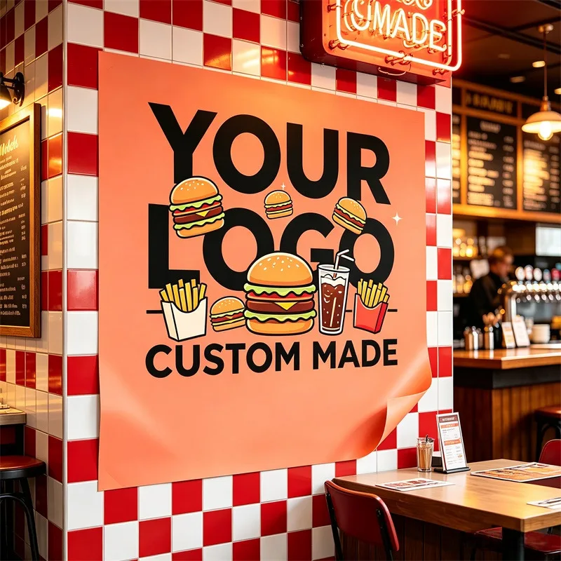 Any Size 100cm Custom Advertising Stickers Exclusive Graphic Customization Supermarkets And Convenience Store Facade Decoration