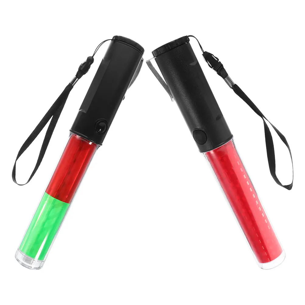 2Pcs LED Warning Safety Traffic Wands 26cm High Brightness Emergency Directional Light Parking Control Concert Signal Sticks