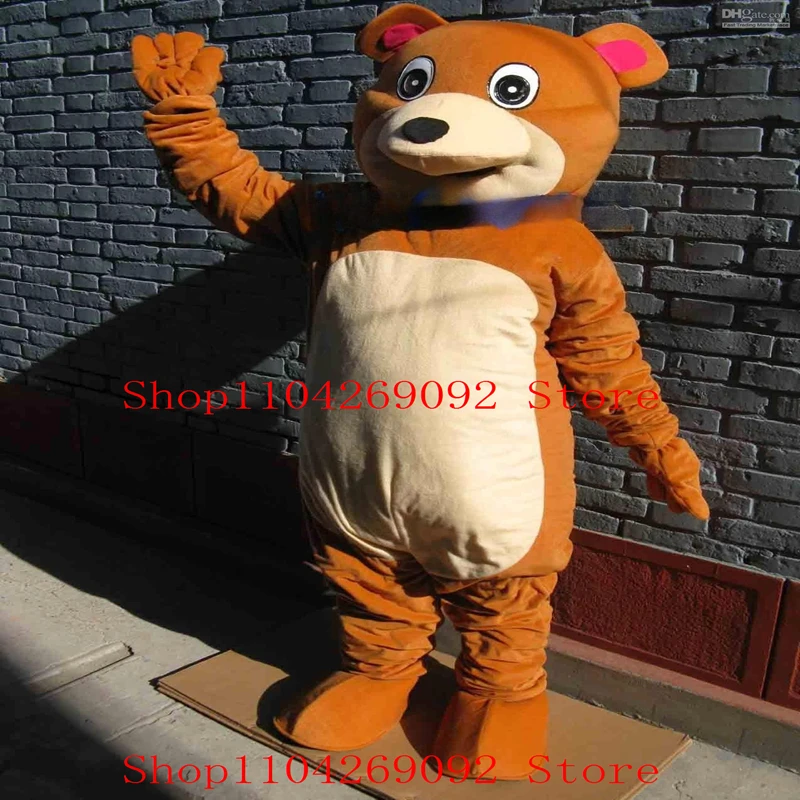 

Brown Bears Mascot Costume Cartoon Character Bear Mascotte Costume Birthday Cosplay Maskote Carnival Suite