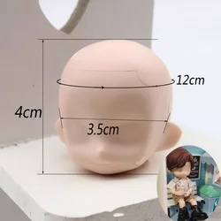 Four-color OB11 Bald Head Shell GSC Blank Face Clay Doll Head DIY Handmade Animation Cartoon Character Head Making Accessories