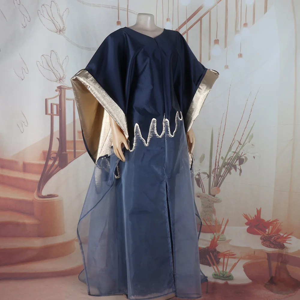 Modische Afrikanische Kleidung Boubou Damenkleid Luxuriöser Afrikanischer Stoff mit Stickerei-Dekoration Damenmode – Detail 15