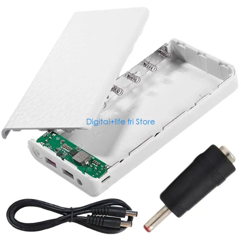 E06D Easy Assembly 18650 Charging Case 7 Slot ABS Housing USB Input Output Charging Support Suitable for Multiple Devices