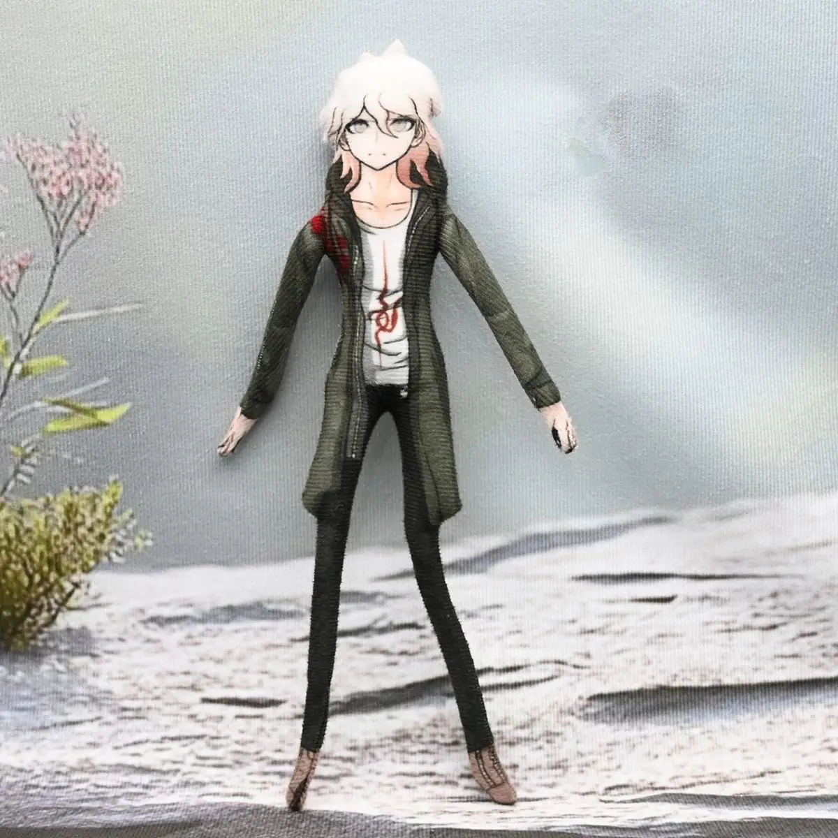 Anime Danganronpa Nagito Komaeda Chiaki Nanami Cosplay Plush Cotton Stuffed Doll Mascot Slender Twistable Shape Room Decoration