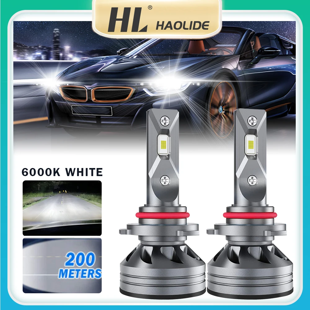

2 шт., Автомобильные светодиодные лампы H1 H4 H7 H11 HB3 9006 HB4 9005 6000 лм K 12 В