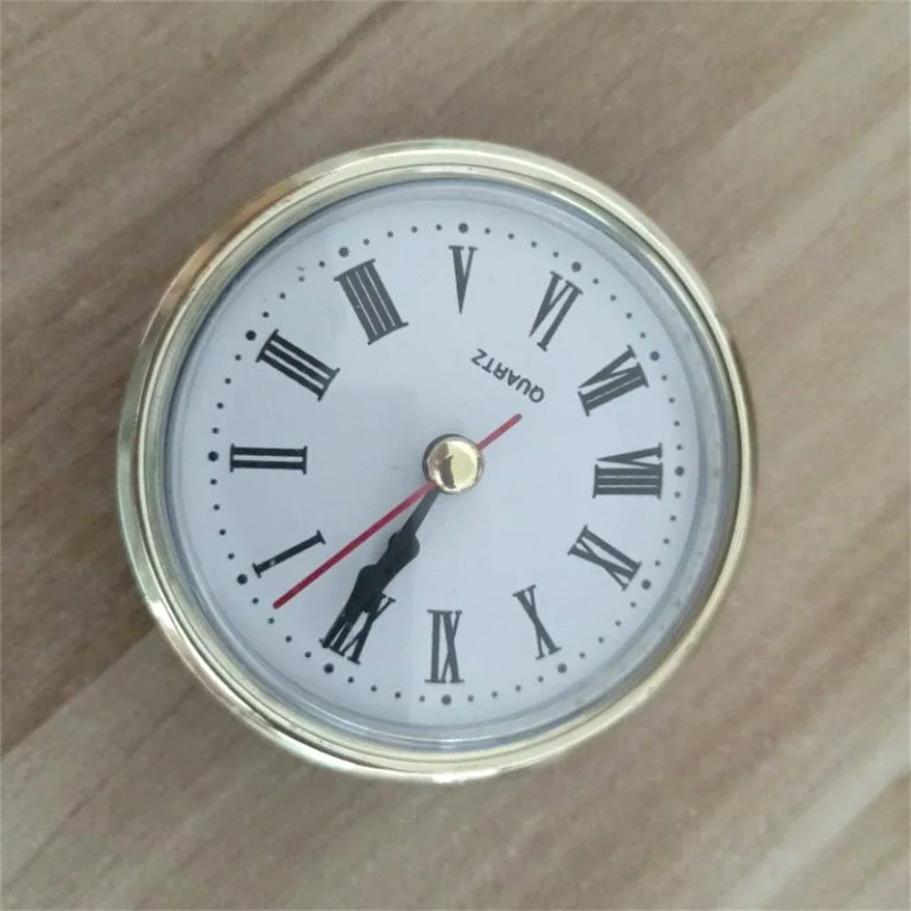 65MM Classic Quartz Clock Crafts Inserts Quartz Movement Round Clock Head Insert Replacement DIY Parts Roman Numbers Decoration