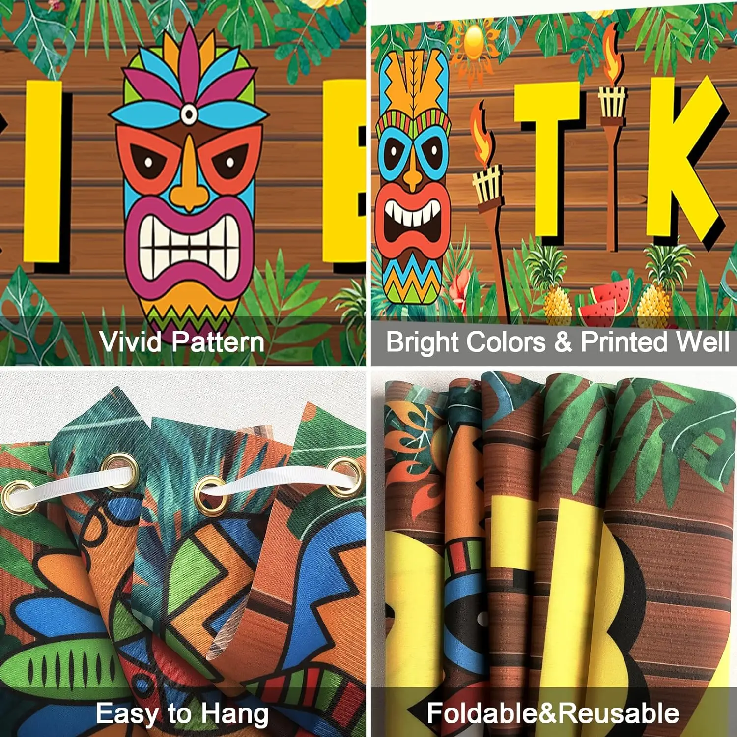 Aloha Tiki Bar Banner Decoratie Hawaiiaanse Luau Werf Teken Outdoor Feest Achtergrond