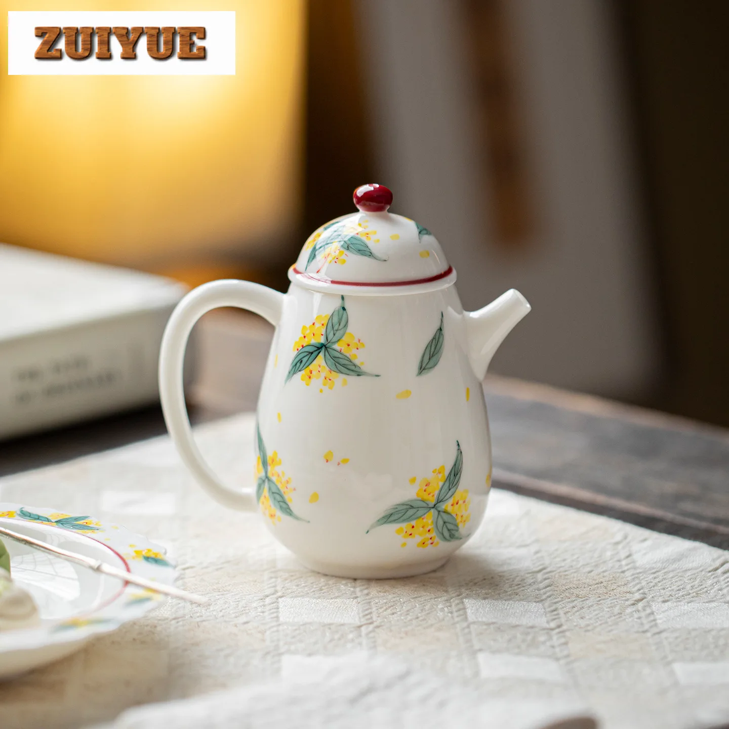 

180 мл ручная роспись чайник с османтусом ретро чайник для заварки чая чайник с шариковым отверстием чайные услуги аксессуары украшения