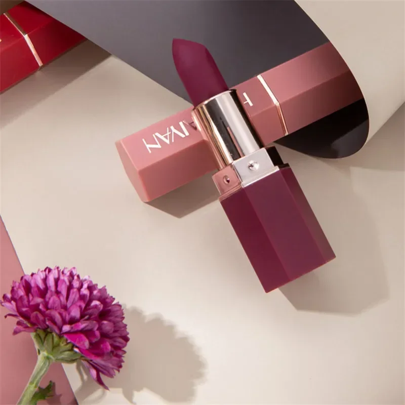 6 ألوان ماتي مقاوم للماء أحمر شفاه مخملي طويل الأمد مثير أصباغ حمراء عارية ماكياج المهنية الشفاه يشكلون أحمر الشفاه مستحضرات التجميل