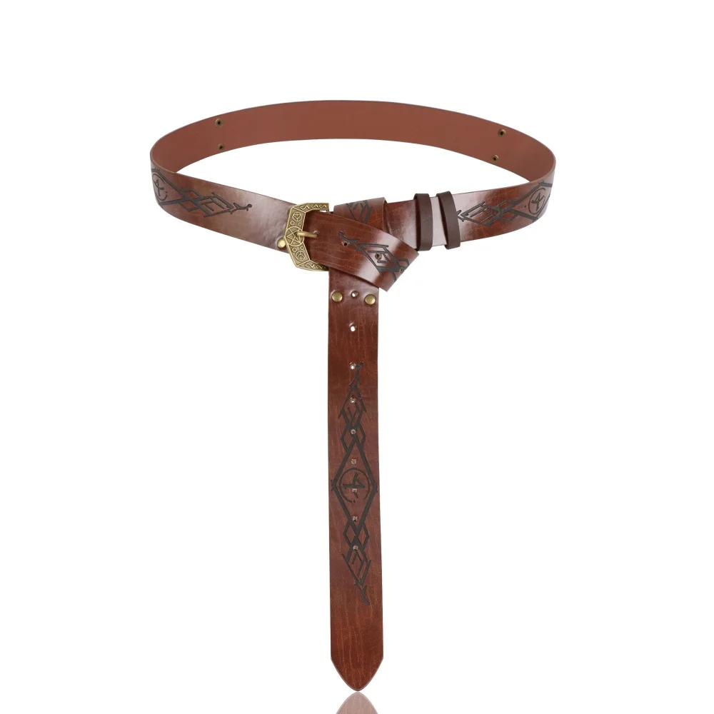 Middeleeuwse riem Retro riem Koperen munt Heuptas Wandelen Rok Clip Viking Ridder Rollenspel Riem Prop