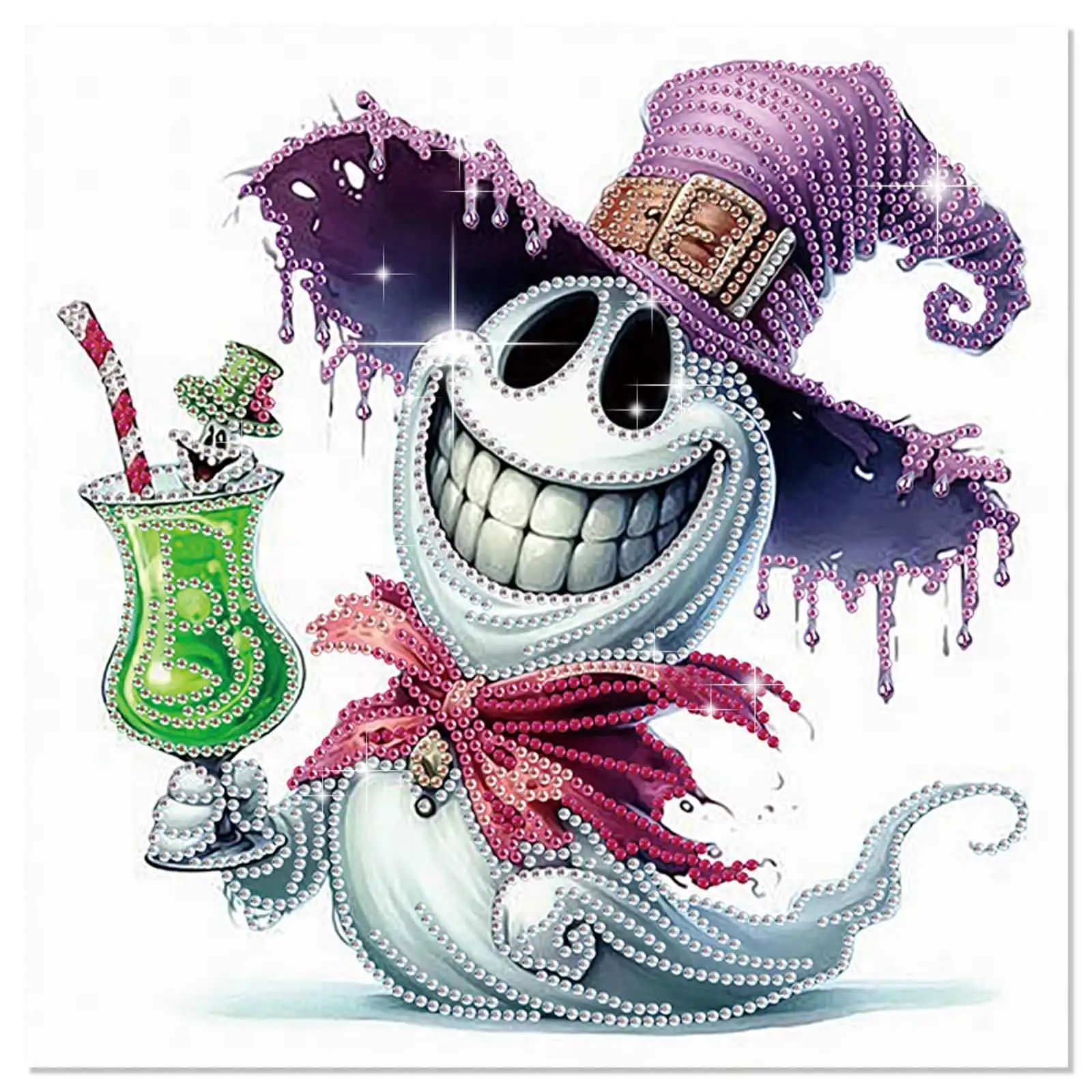 Diamond Art Painting Kit for Adult Beginner,Halloween theme Special Shape Crystal Diamond for Home Wall Decoration Handmade Gift