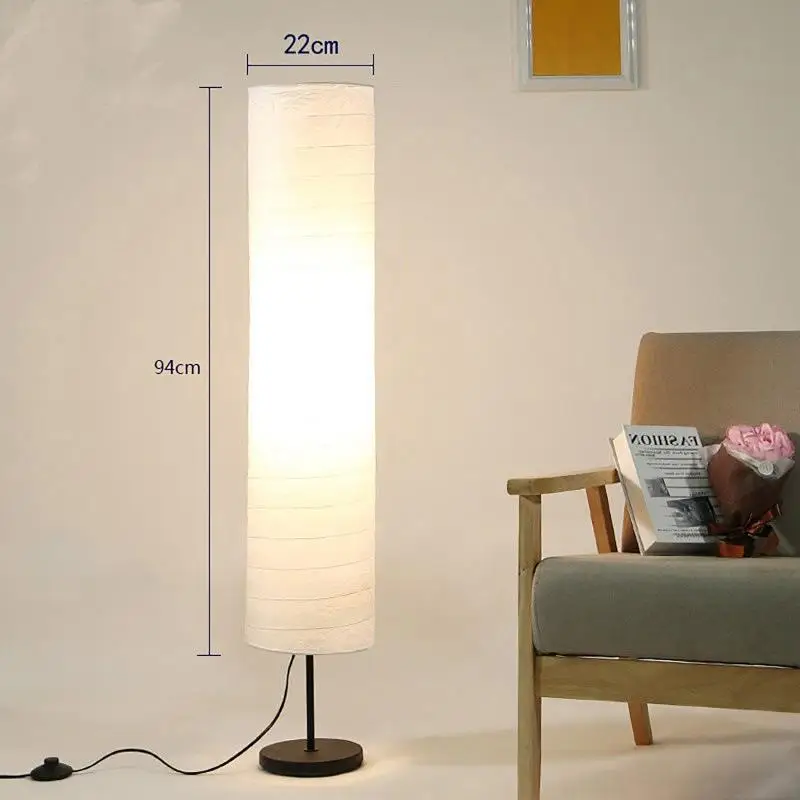 [S]Rice Paper Floor Lamp Shade 94cm 37 Inch Protector Cover Nordic Modern Style Home Decoration For Living Room Bedroom view 4