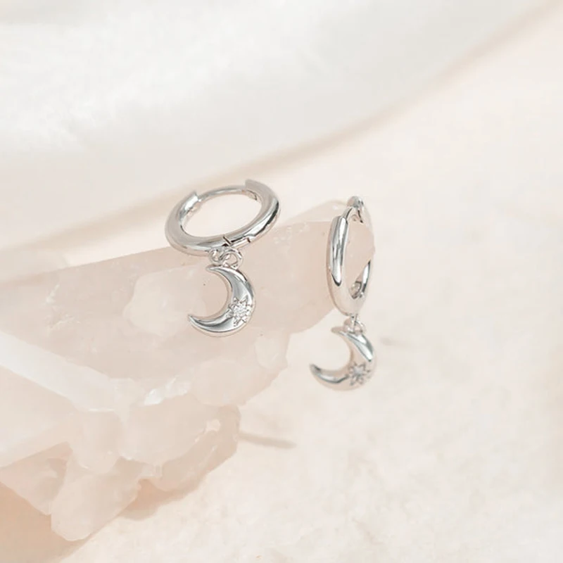 1 Paar hochwertige Silberohrringe der Serie 925 aus Sterlingsilber, luxuriöse Creolen, CZ-Ohrringe, Modeschmuck – Detail 11