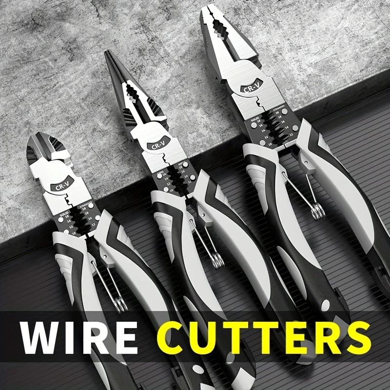 

Сверхмощные кусачки: стальные плоскогубцы промышленного класса с острыми режущими краями, эргономичная ручка, идеально подходят для резки проводов, кабелей.