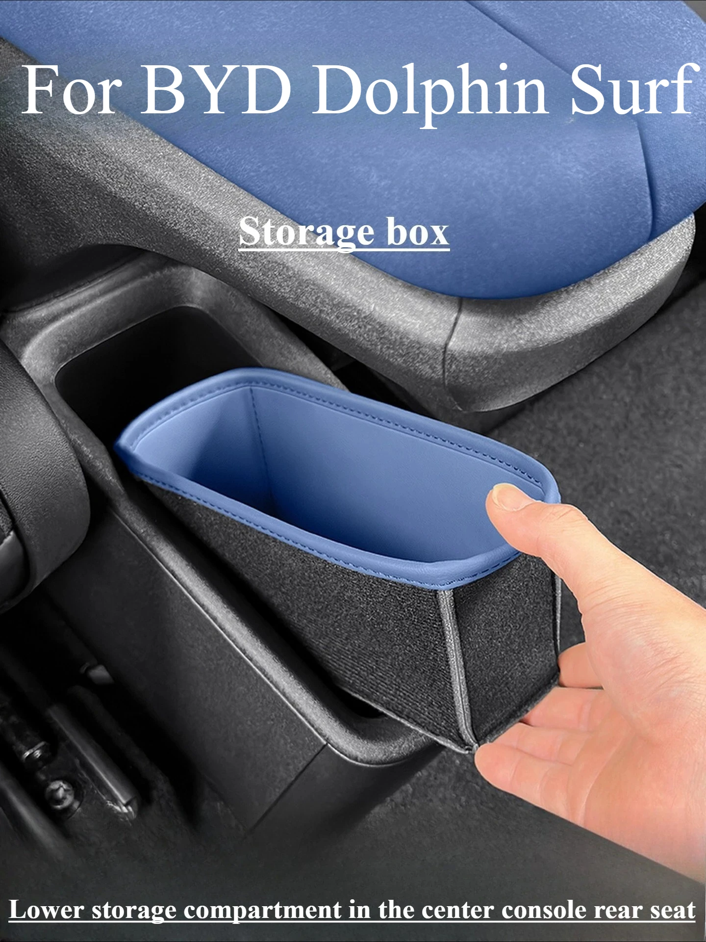 

For BYD Dolphin Surf Dolphin Mini Atto 1 2023-2024 Center Console Lower Rear Storage Pocket Car Interior Storage Box