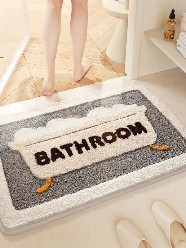 

Ultra Soft Washable Bathroom Mat Anti Slip Entrance Door Mat Large Jiang Velvet Carpet Home Use Toilet Mat High Absorbency