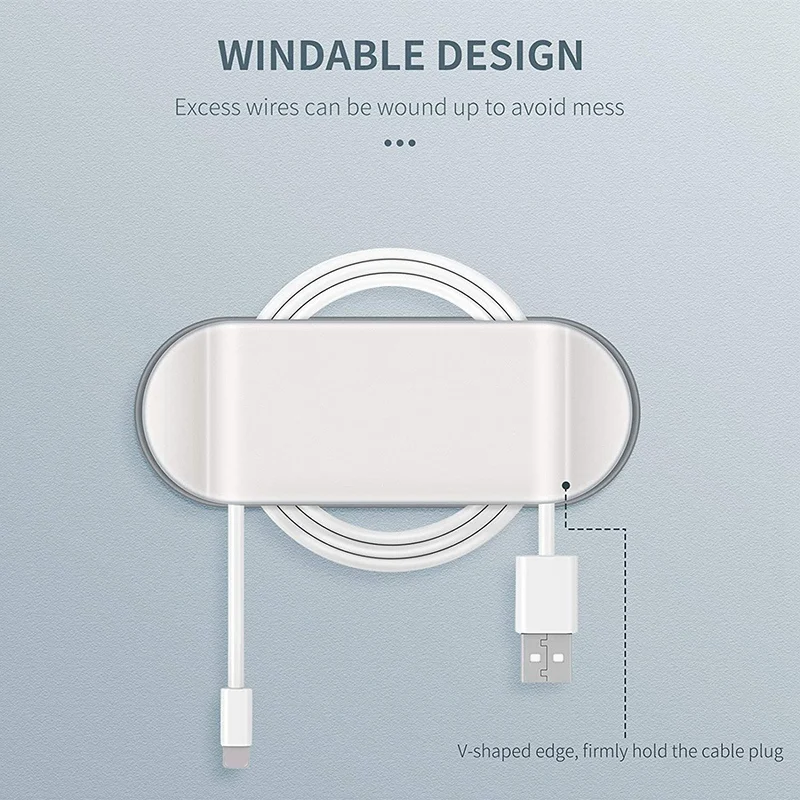 Cable Fixing Clip Self-Adhesive Organizer Data Cable Storage Cable Organizer Box Fixed Cable Clamp 4 Pieces