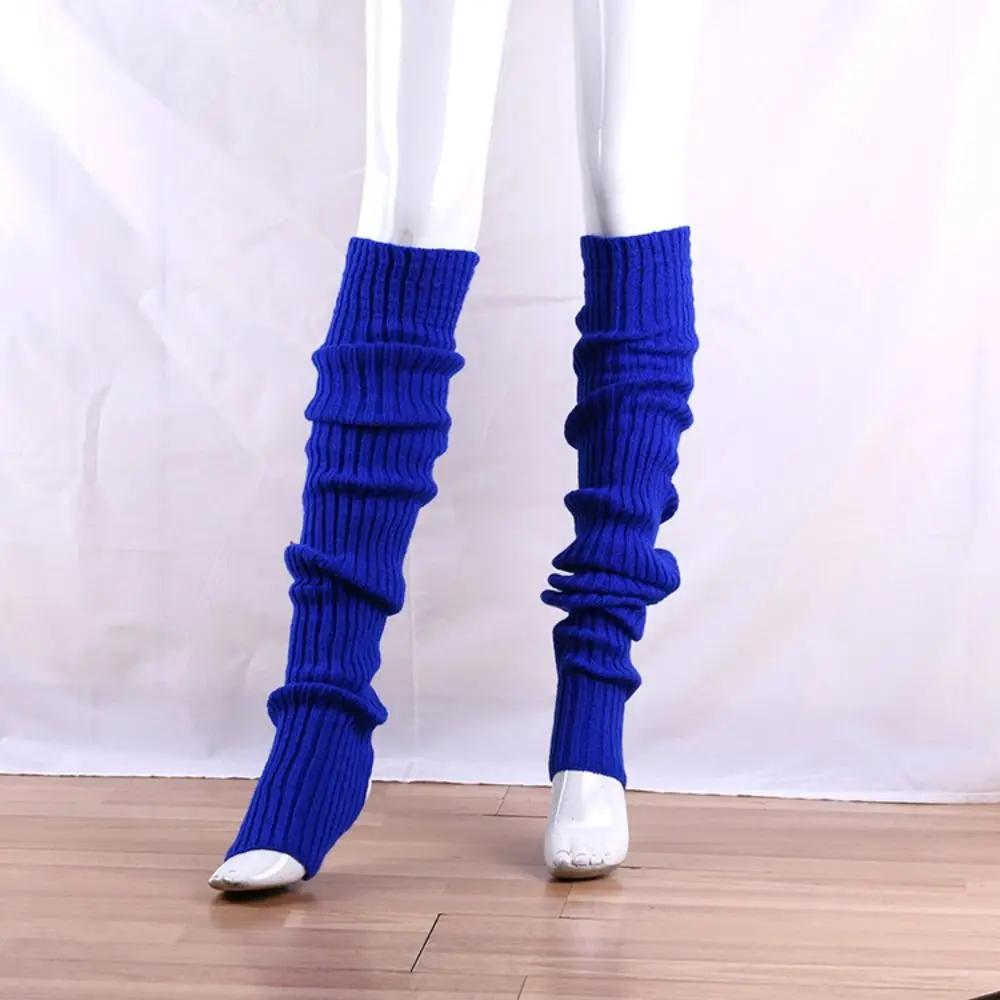 Delicate Knitted Wool Knitted Gaiter Leg Socks Extended 81cm Colorful Winter Leg Warmers Elastic Above Knee Women Stockings