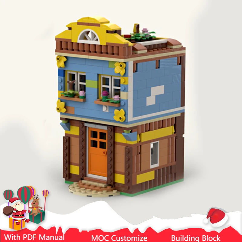 

Popular 606 PCS MOC Modular The Cozy Townhouse Building Block Diy Educational Assembly Bricks Toy Christmas Birthday Gifts