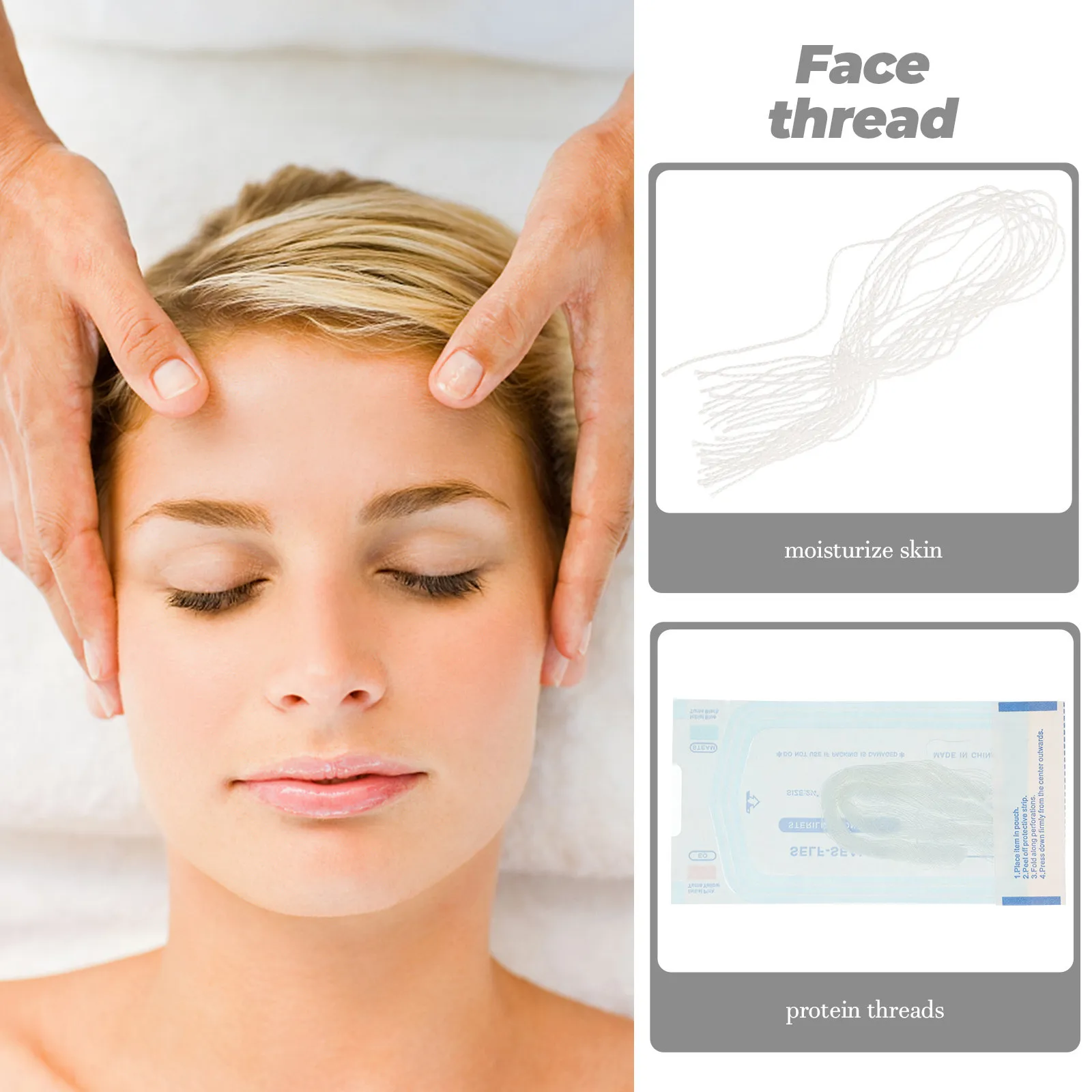 1 Bag Facial Liquid Collagen Dissolvable Protein Fiber Needlefree Face Lifting Threads Soluble Protein Thread for Use