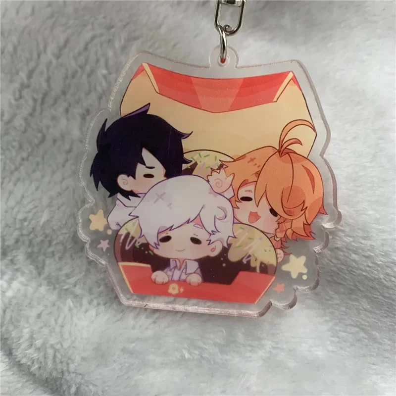 أنيمي المفاتيح نورمان إيما الاكريليك كيرينغ حزام الشكل شنقا الملحقات 6 سنتيمتر