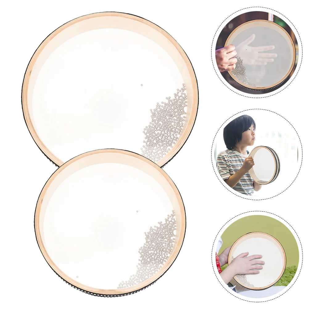 4 Pcs Transparent Wave Drum Musical Instrument for Kids Hand Toy Percussion Ocean Child