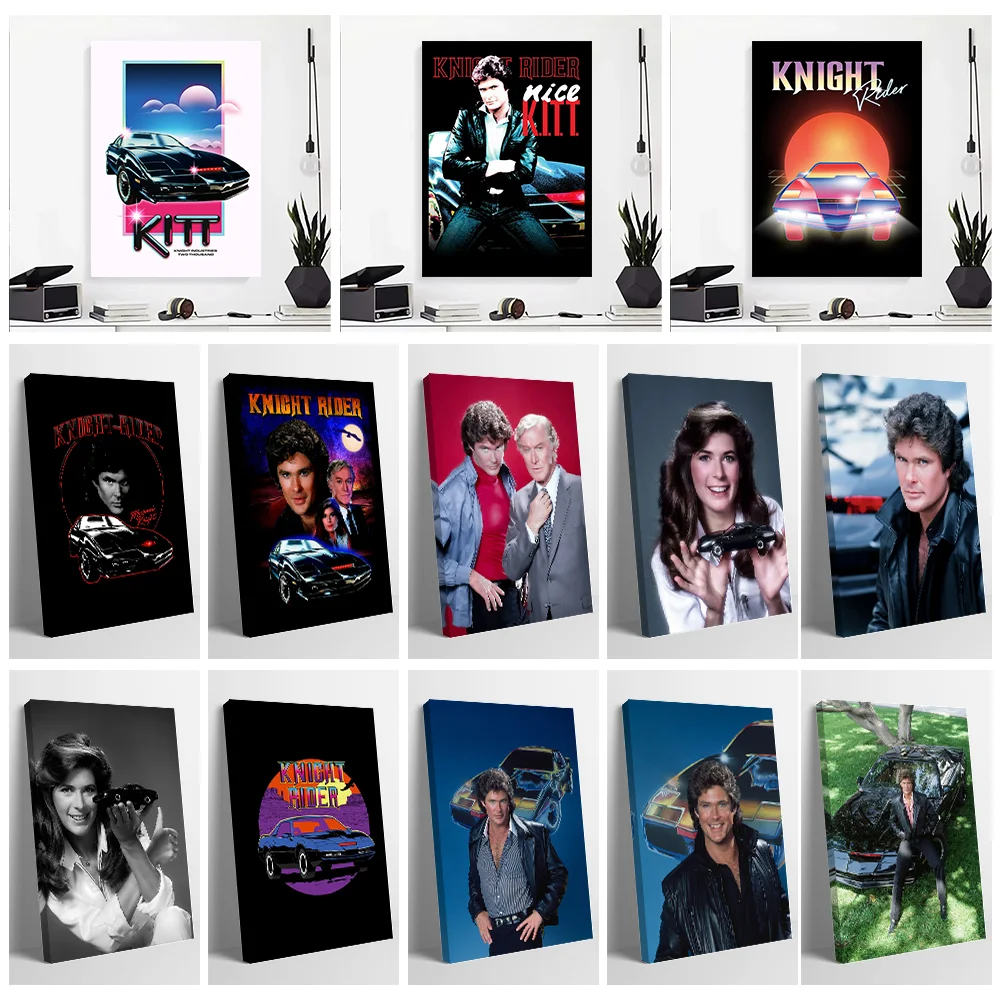 Knight Rider Posters Printed Canvas Painting Art Mural for Home Room Pictures Wall Luxury Decoration Gaming Decorative Paintings