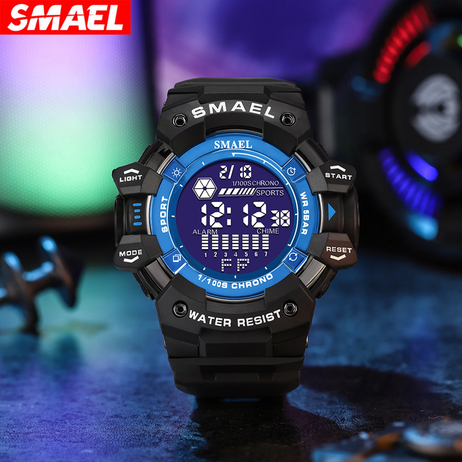 SMAEL 8050 Casual Electronic Watches for Man Calendar Luminous Shockproof Waterproof Alarm Clock Fashion Men's Digital Watch