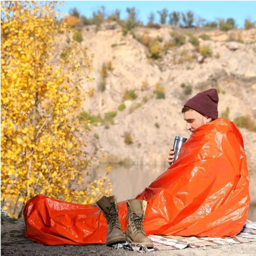 

Kit Waterproof Emergency Sleeping Bag Reusable Thermal Survival Sleeping Bag Emergency Portable Rescue Bag Hiking