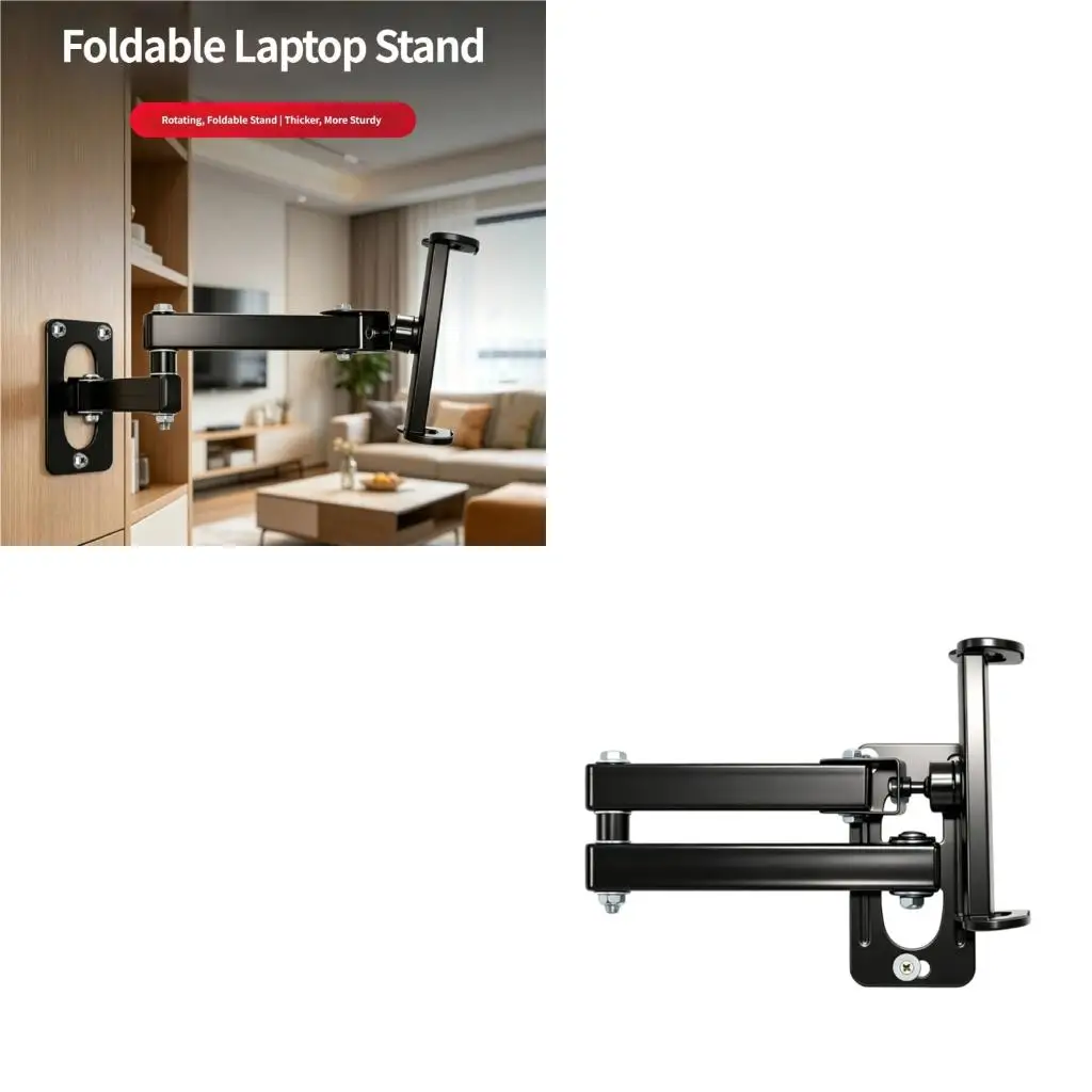 Articulating Wall Tablets Mount for Home Office Kitchen Viewing, Adjustable Holder for 5 to 12.9Inch Phones and Tablets Daily