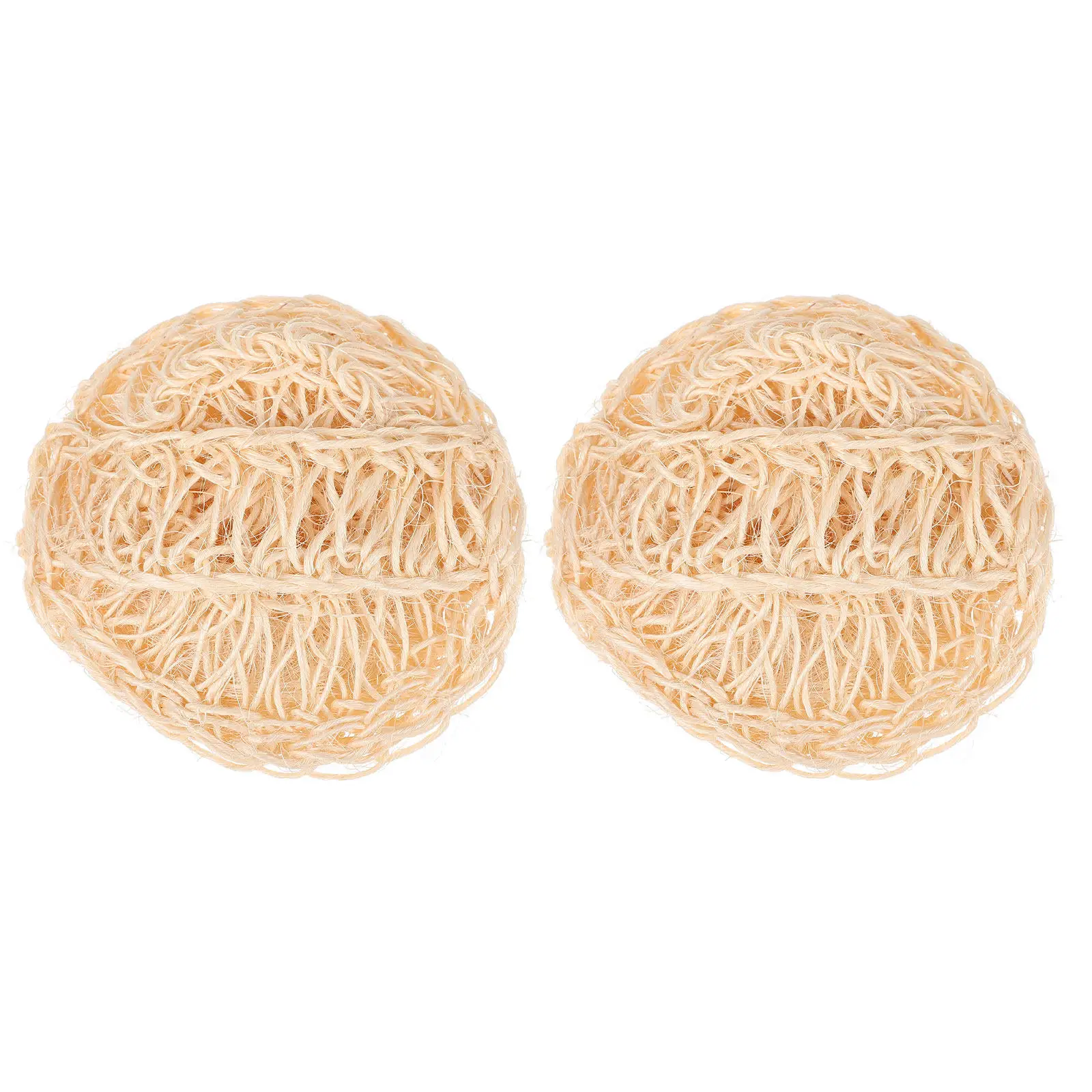 2Pcs Premium Sisal Shower Balls Eco Friendly Wear Resistant Bath Scrubbers Exfoliating Body Cleaning Wipes for Smoother Skin