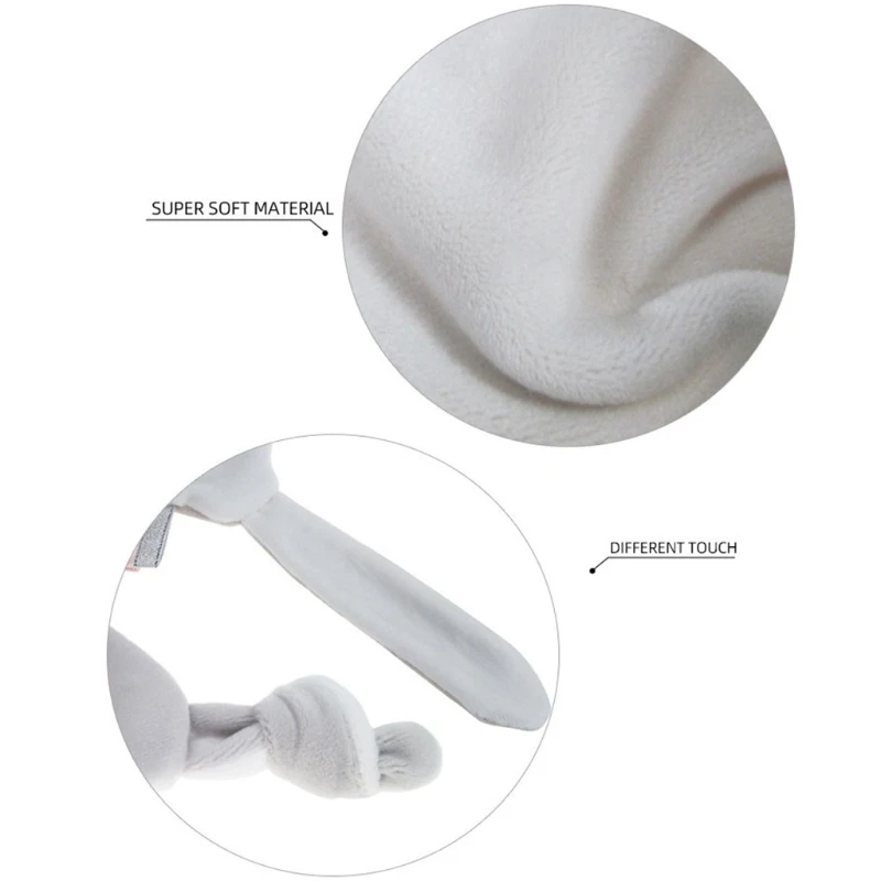 97BE Infant Newborn Appease Towel Rattle Toy Comforter Baby Soothing Handkerchief Safety Plush Handkerchief for Boy Girl