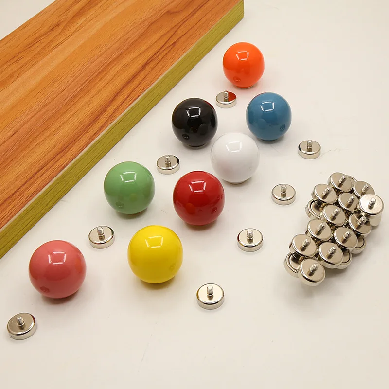 Colorful ceramic magnetic suction hook multi-function key rack decorative pendant refrigerator wall hanging without trace