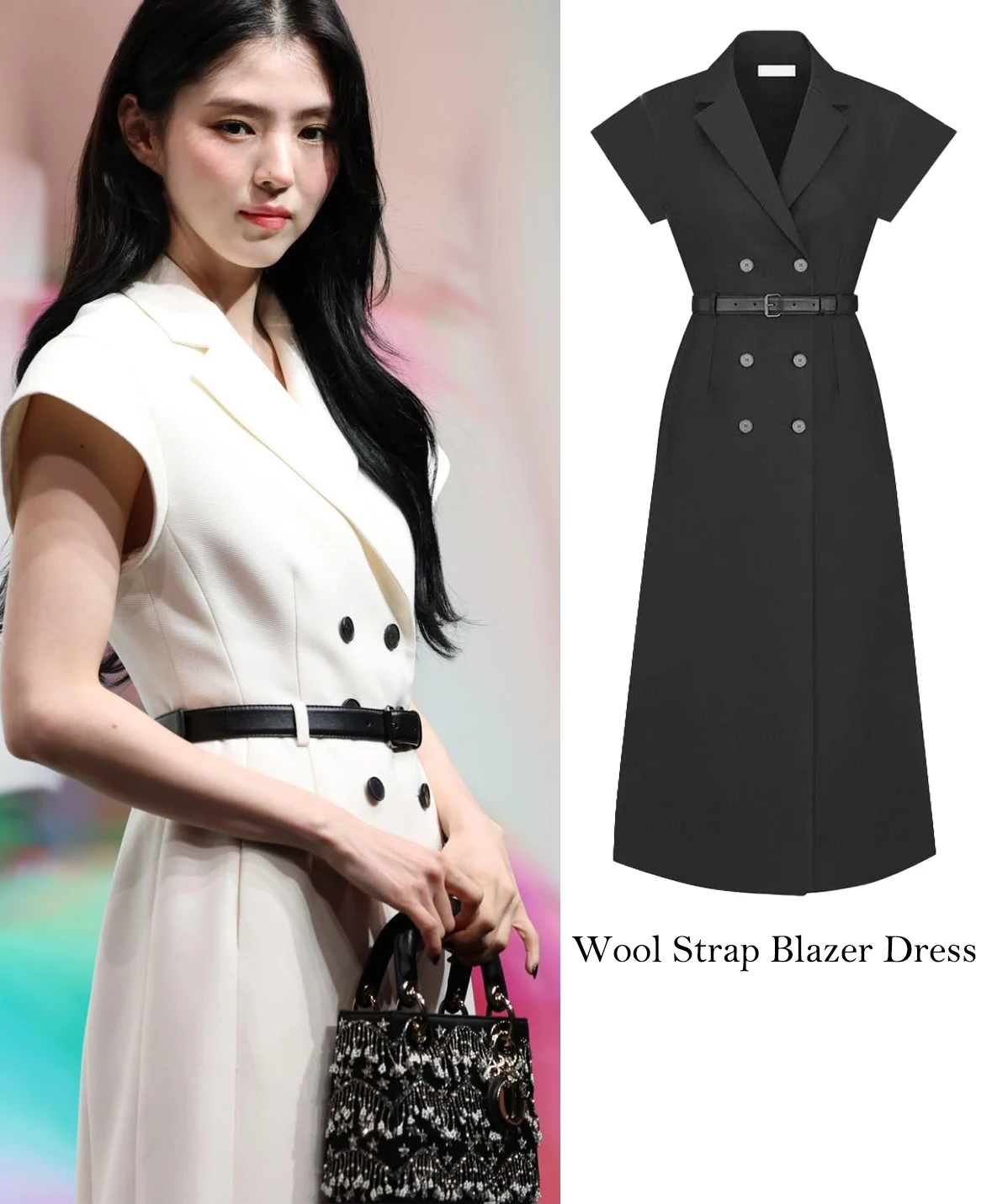 

FWRD Black Double Breasted Waist Blazer Dress Womens Casual Black Double Breasted Waist Suit Dress #FWRD0056