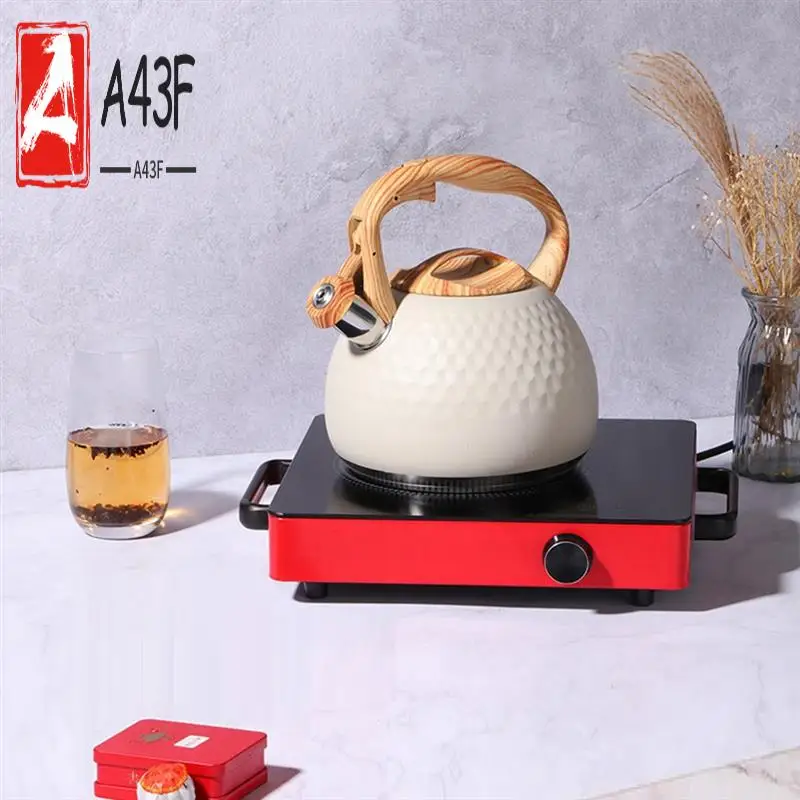 

A43F-Kettle Whistling Kettle 3L Kettle Lid With Handle Induction Cooker Gas Stove Kettle