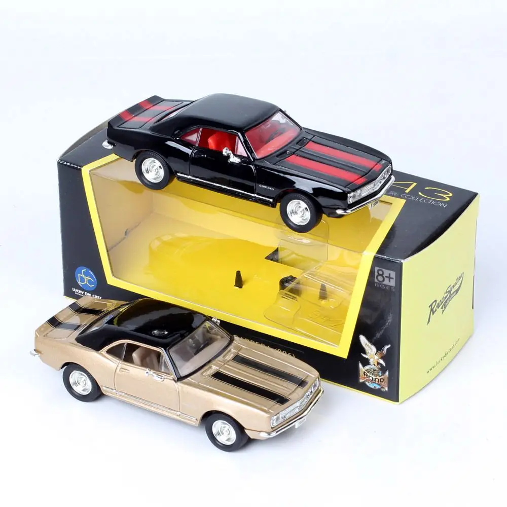 

1:43 Camaro Z28 1967, легкосплавный автомобиль, литье под давлением и игрушечный транспорт, модель автомобиля, миниатюрная масштабная модель автомобиля для детей, распроданная