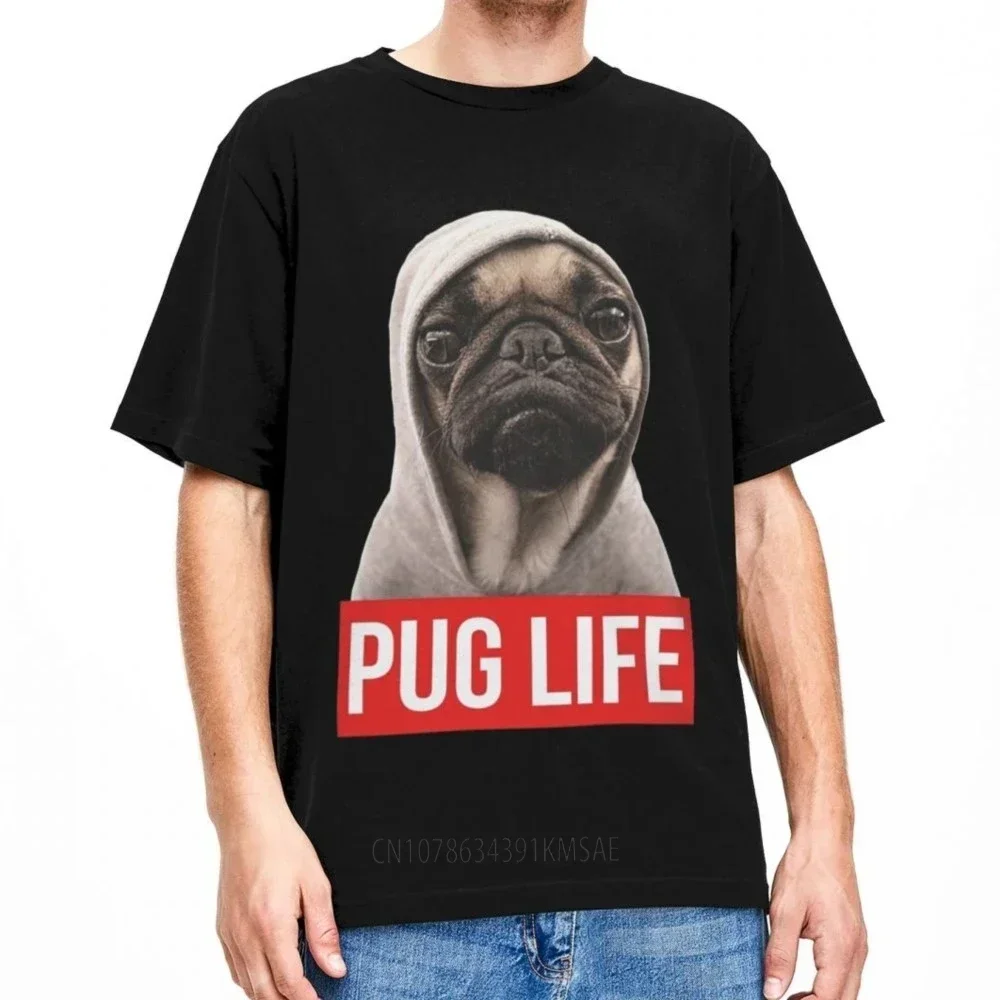 PDPLife-Camiseta en puro algodón para hombres y mujeres, ropa vintage, chiot mignon, chien en déclin, todas saisons, original