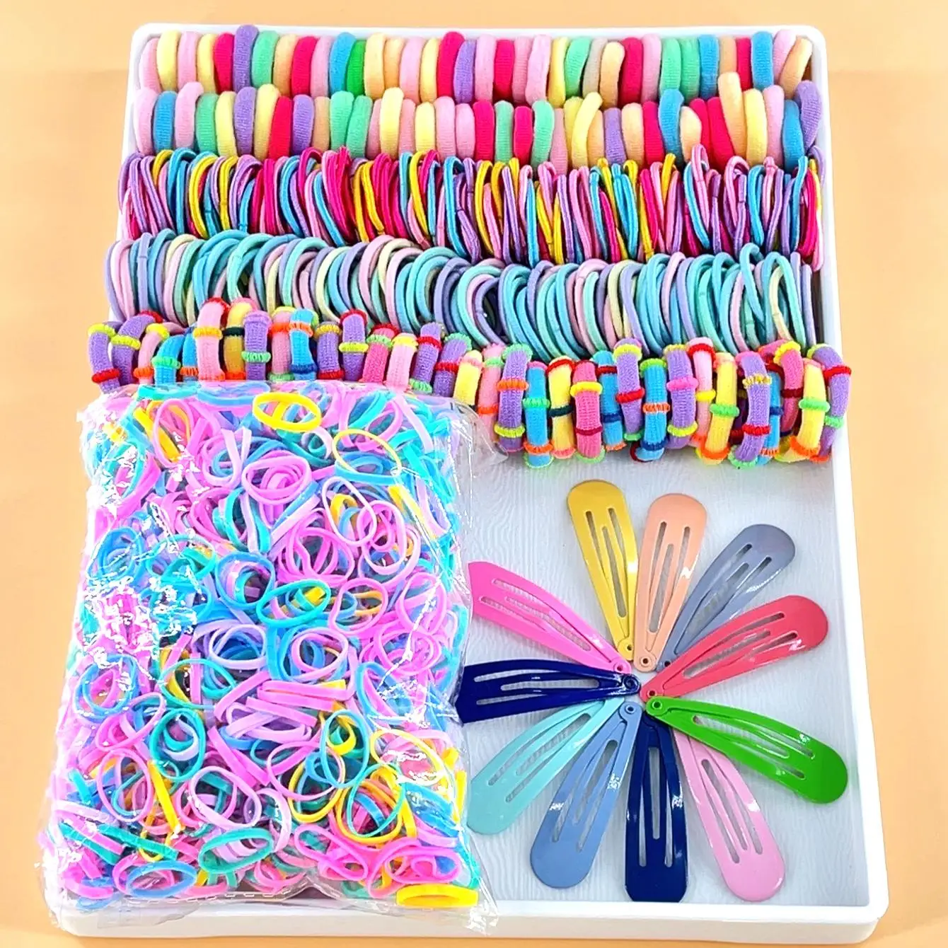 

1135pcs Hair Accessories Combo Set Girls Elastic Hair Ties Cute Flower Hairpins Children Ponytail Rubber Band BB Hair Clip