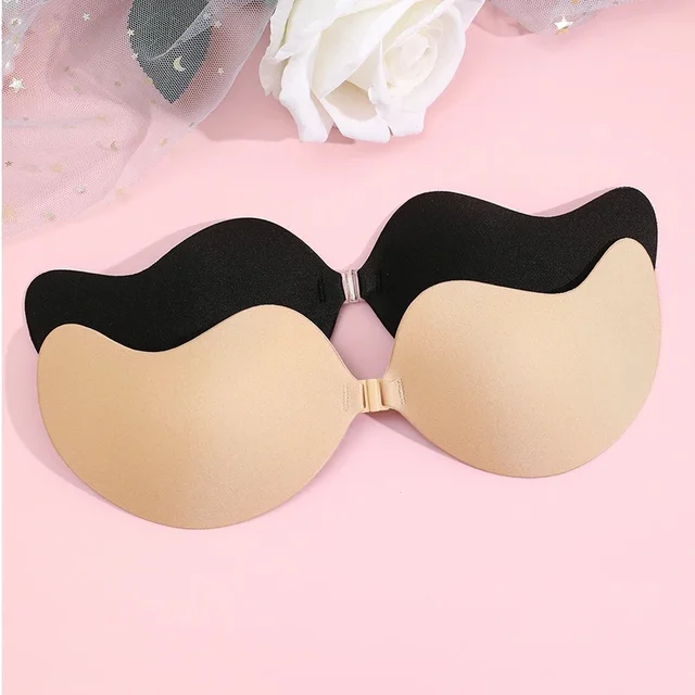 Adesivos de silicone para o peito em formato de manga, para realçar o busto, cor nude, autoadesivos, sem alças, protetores de seios invisíveis, almofadas para uso sob a roupa.