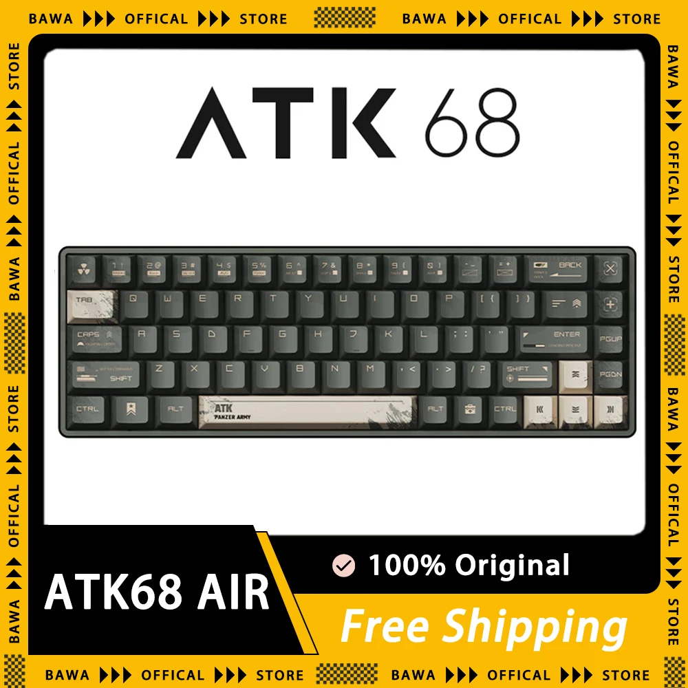 

ATK68 Air Magnetic Switch Mechanical Keyboard Wired Gaming Keyboard 0.1RT Rapid Trigger Low Delay For Valorant Gamer Gifts